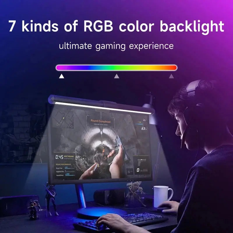 RGB LED Desk Lamp Dimmable Office Computer Eye-caring Table Lamps for Study Reading Screen Monitor Hanging Light Bar My Store