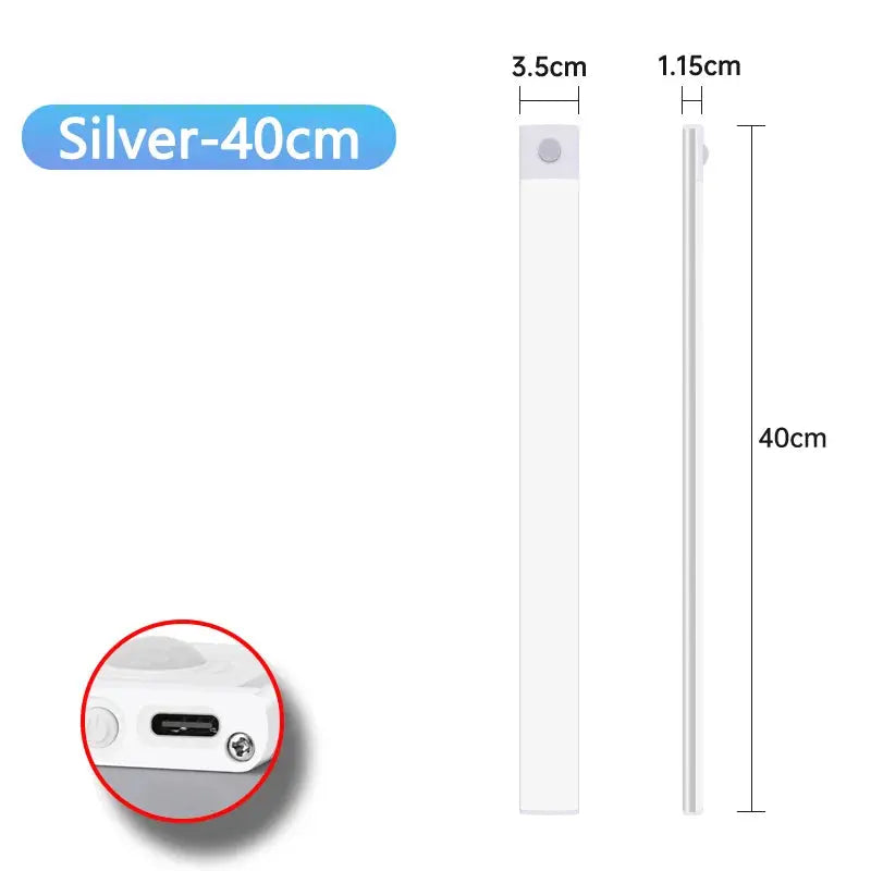 Motion Sensor Night Light USB Rechargeable Wireless Lamp Under Cabinet Led Lights for Kitchen Cabinet Bedroom Wardrobe Lighting My Store