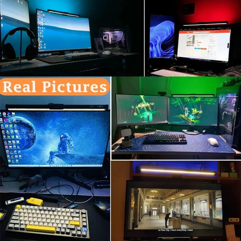 RGB LED Desk Lamp Dimmable Office Computer Eye-caring Table Lamps for Study Reading Screen Monitor Hanging Light Bar My Store